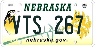 NE license plate VTS267