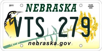 NE license plate VTS279
