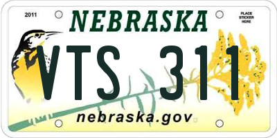 NE license plate VTS311