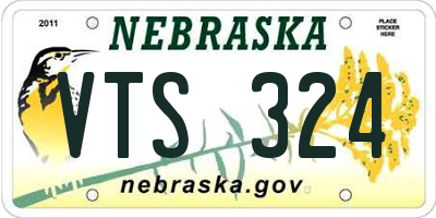 NE license plate VTS324