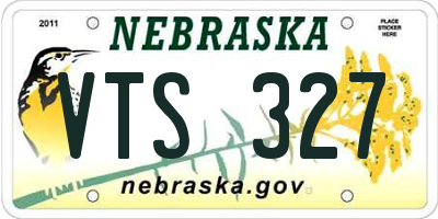 NE license plate VTS327