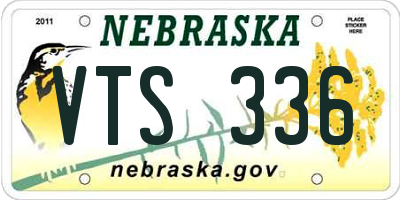 NE license plate VTS336