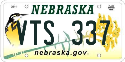 NE license plate VTS337