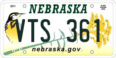 NE license plate VTS361