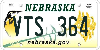 NE license plate VTS364