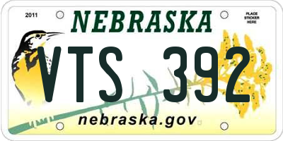 NE license plate VTS392