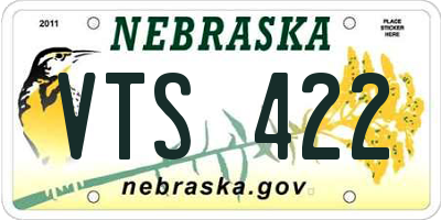 NE license plate VTS422