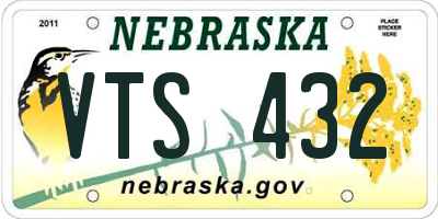 NE license plate VTS432
