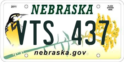 NE license plate VTS437