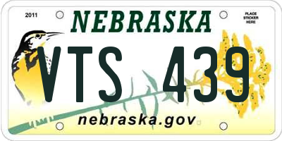 NE license plate VTS439