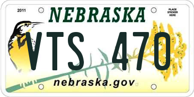 NE license plate VTS470
