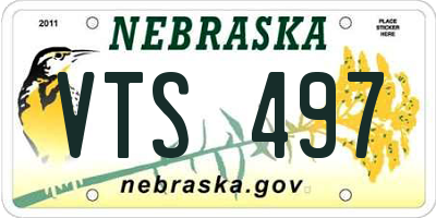 NE license plate VTS497