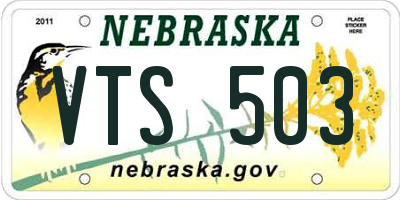 NE license plate VTS503