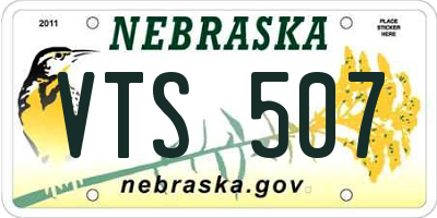 NE license plate VTS507