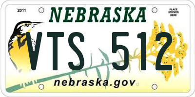 NE license plate VTS512