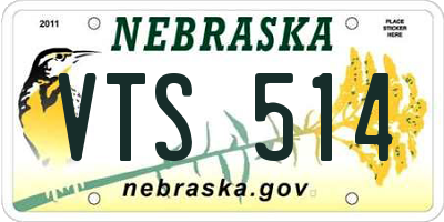 NE license plate VTS514