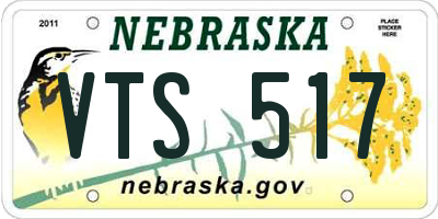 NE license plate VTS517