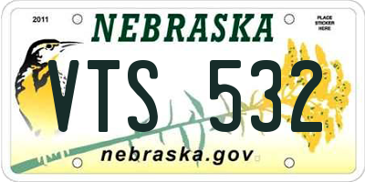 NE license plate VTS532