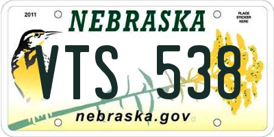 NE license plate VTS538