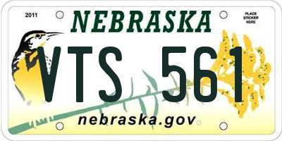 NE license plate VTS561