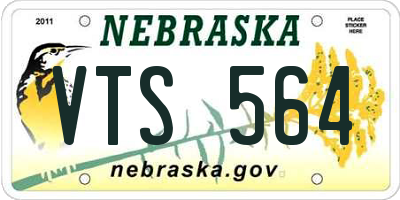 NE license plate VTS564
