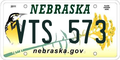 NE license plate VTS573
