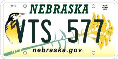 NE license plate VTS577