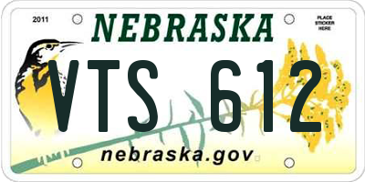 NE license plate VTS612