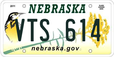 NE license plate VTS614