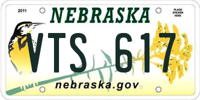 NE license plate VTS617