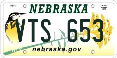 NE license plate VTS653