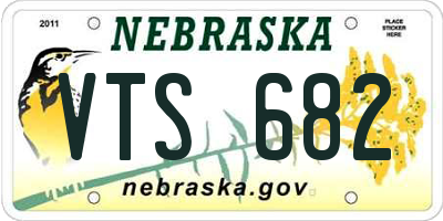 NE license plate VTS682