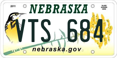 NE license plate VTS684