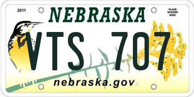 NE license plate VTS707