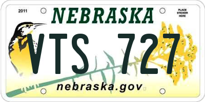NE license plate VTS727