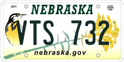 NE license plate VTS732