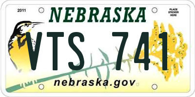 NE license plate VTS741