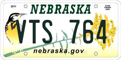 NE license plate VTS764