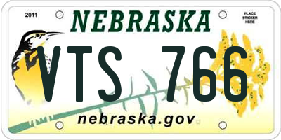 NE license plate VTS766