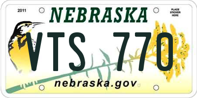 NE license plate VTS770