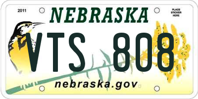 NE license plate VTS808