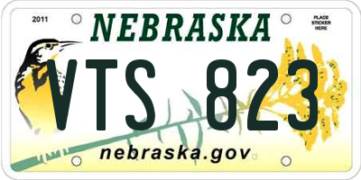 NE license plate VTS823