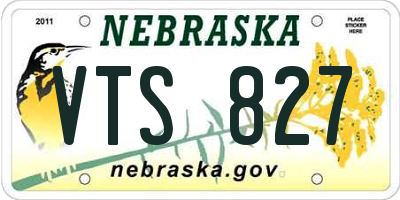 NE license plate VTS827