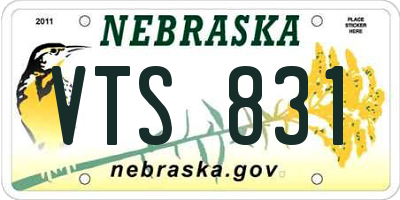 NE license plate VTS831