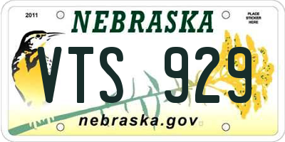 NE license plate VTS929