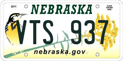 NE license plate VTS937