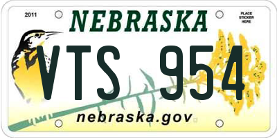 NE license plate VTS954