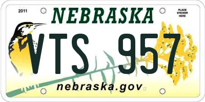 NE license plate VTS957