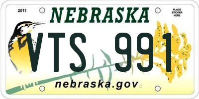NE license plate VTS991