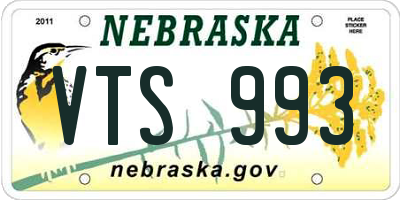 NE license plate VTS993